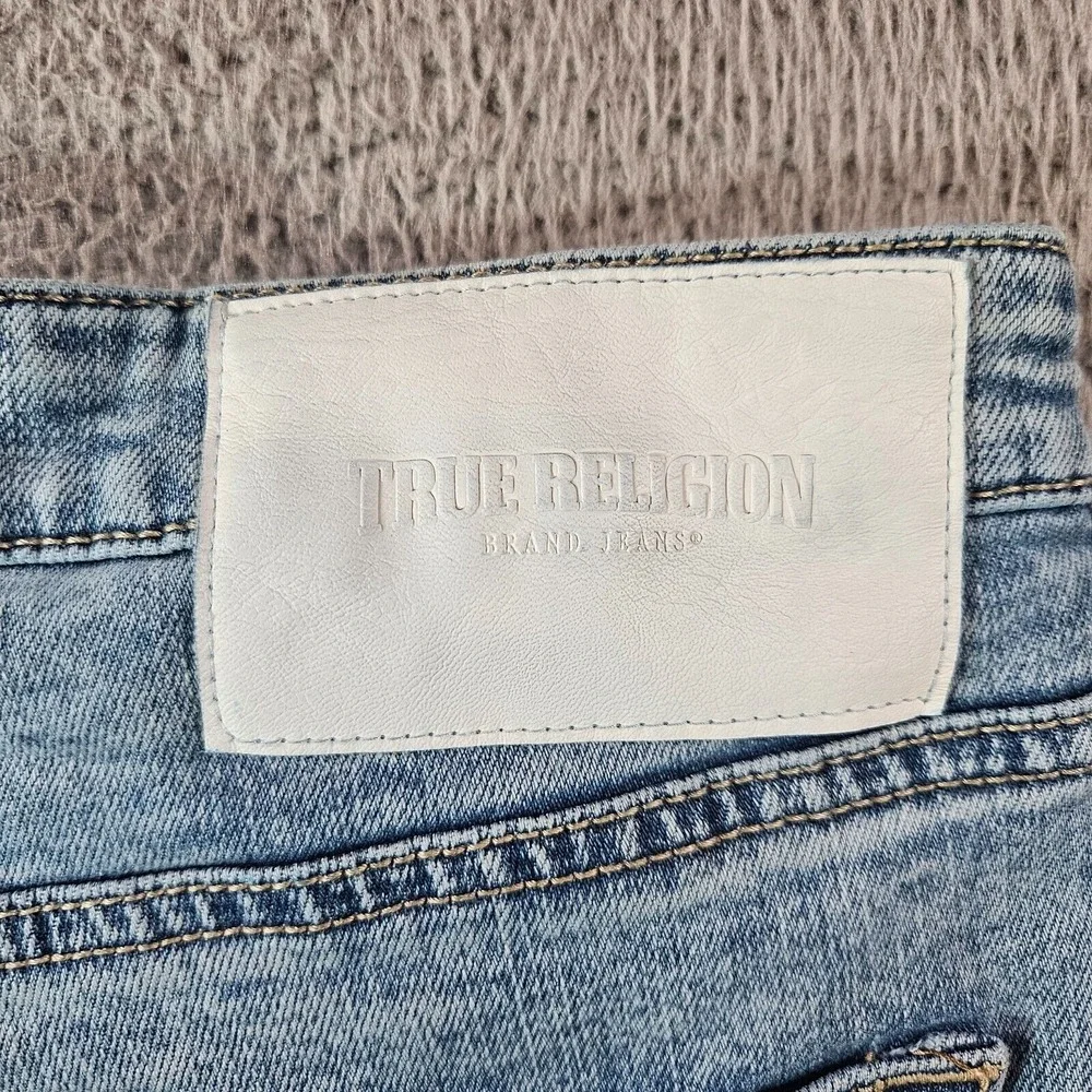 True Religion‎ Jeans Men 33 x 29 Halle High Rise Super Skinny Raw Hem Distressed
